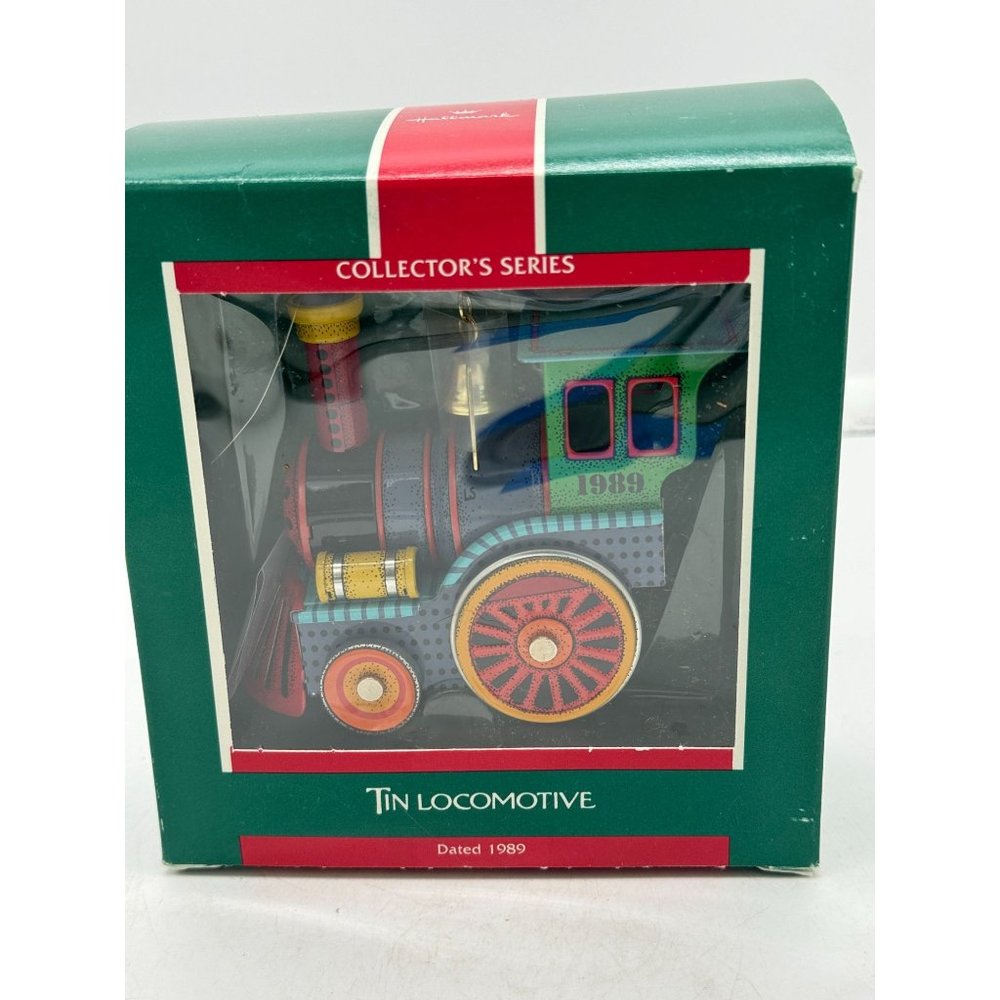 Vintage 1989 Hallmark Tin Locomotive Train Christmas Ornament